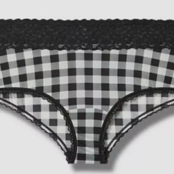 Torrid Cute Retro Gingham Second Skin Lace Trim Cheeky Panty Plus Size 4X - Picture 1 of 7